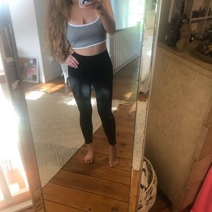 Grey halter style crop top